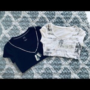 BOGO Armani exchange size S, Guess t-shirt size M